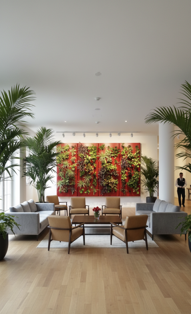 Résonance — murs végétaux colorés design intérieur