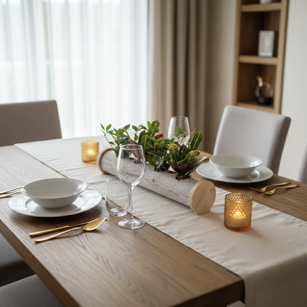 L'Illusion — chemin de table végétal élégant